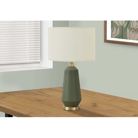 GREEN CERAMIC TABLE LAMP