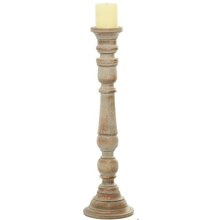 Wood Candle Holder Large