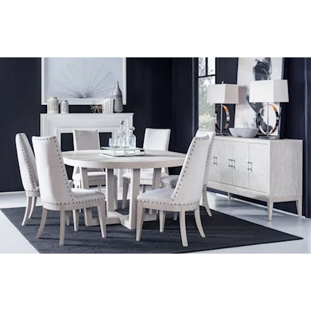 Contemporary Extension Pedestal Table