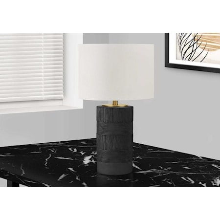 BLACK RESIN TABLE LAMP