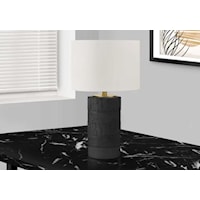 BLACK RESIN TABLE LAMP