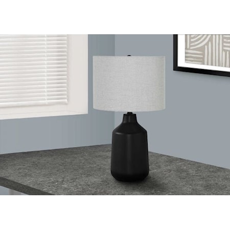 BLACK CONCRETE TABLE LAMP