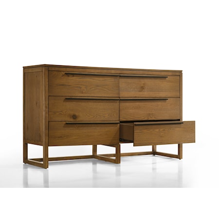 6 Drawer Dresser Walnut