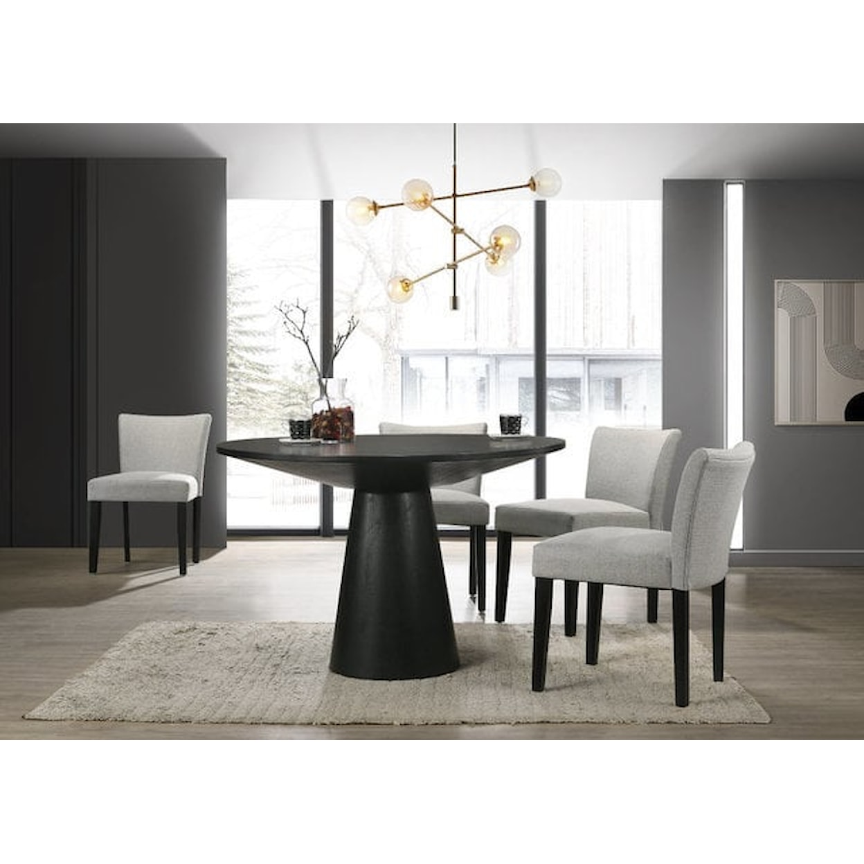 Donald Choi Canada Rory Round Black Dining Table