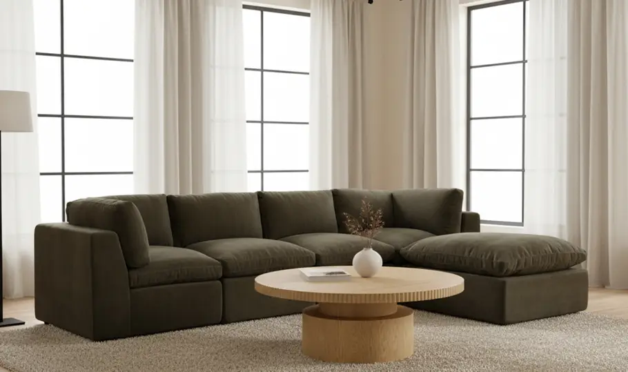 Corner Chair Dark Green