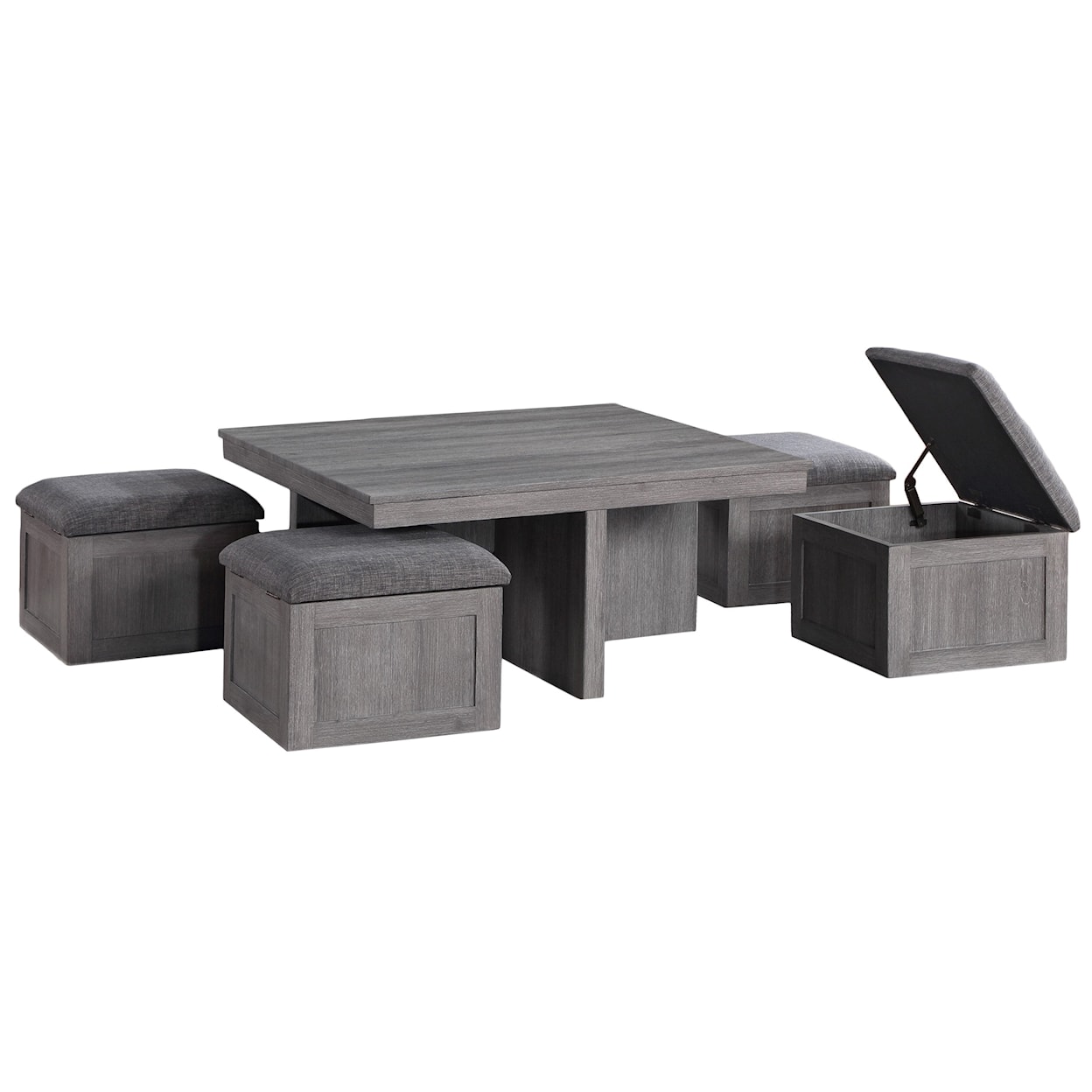 Exclusive Moseberg Coffee Table with Storage Stools