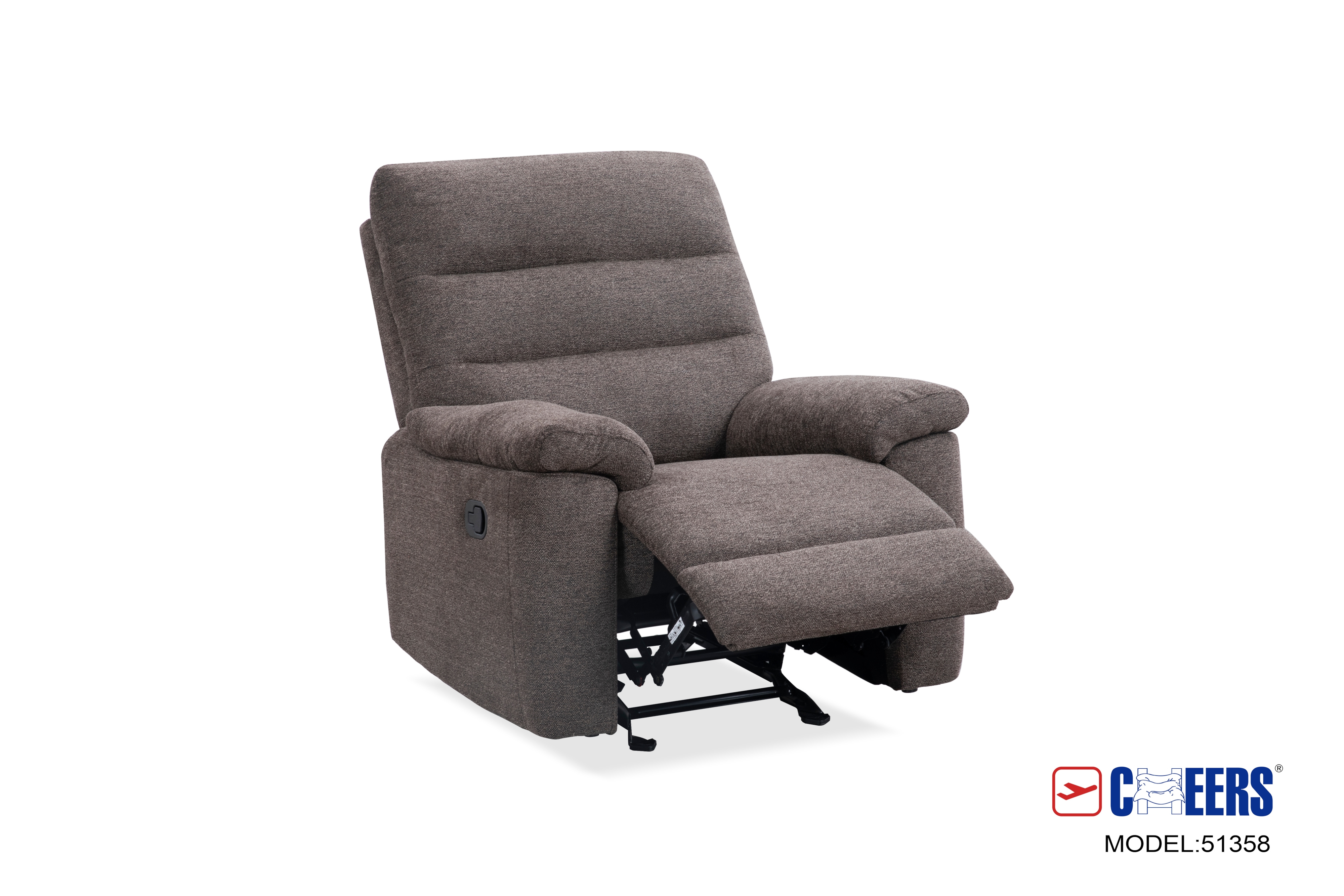 Manual Reclining Glider ReclinerBrown