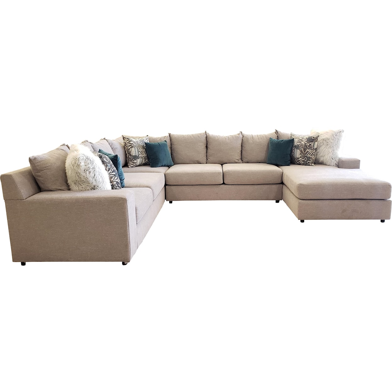 Phoenix Custom Furniture CASHMERE 4pc Large Sectional RAF Chaise