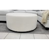 Phoenix Custom Furniture CASHMERE 40 Inch Round Ottoman Wooly Ivory