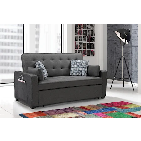 Modern Gray Fabric Sleeper Sofa