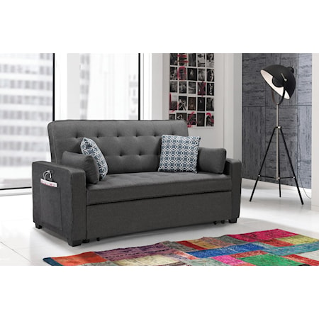 Modern Gray Fabric Sleeper Sofa