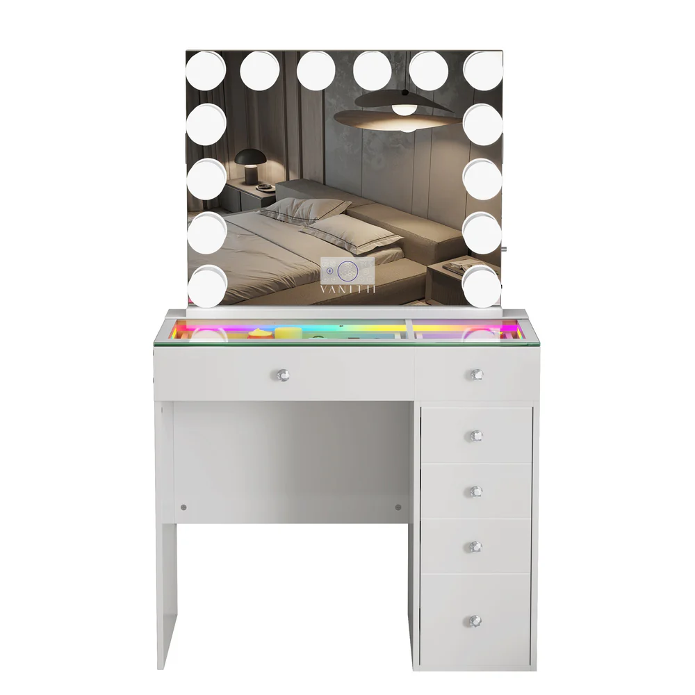 Mini Diana Vanity Set -6 Storage Drawers wit