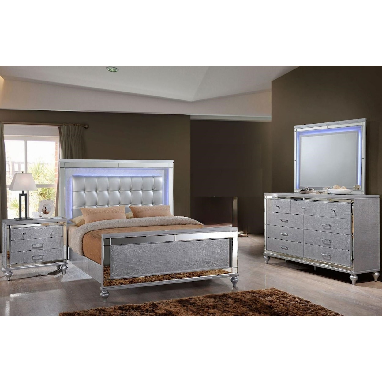 New Classic Furniture Valerie 4PC Queen Bedroom Set