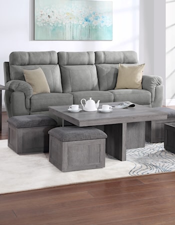Coffee Table with Storage Stools