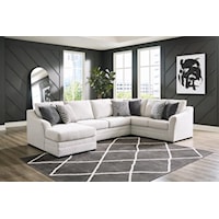 3-Piece Sectional With Chaise in Performance Fabric
