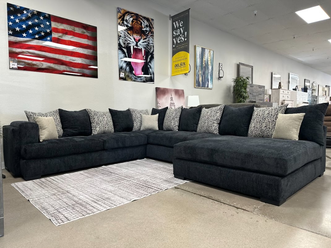 ARLO 3pc RAF Chaise VIRGINIA COAL SITTI NOIR