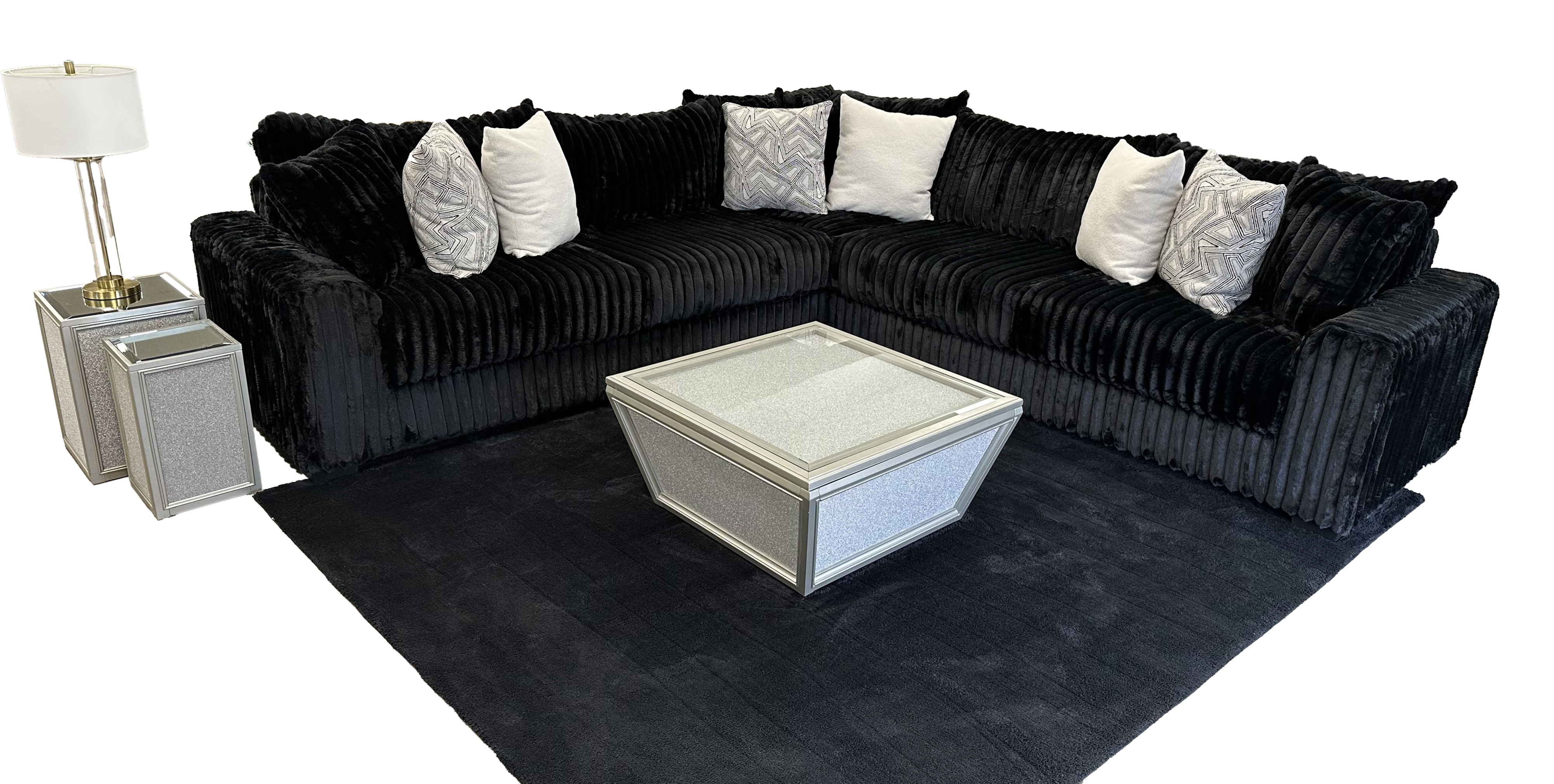 3pc Jumbo Cord Black