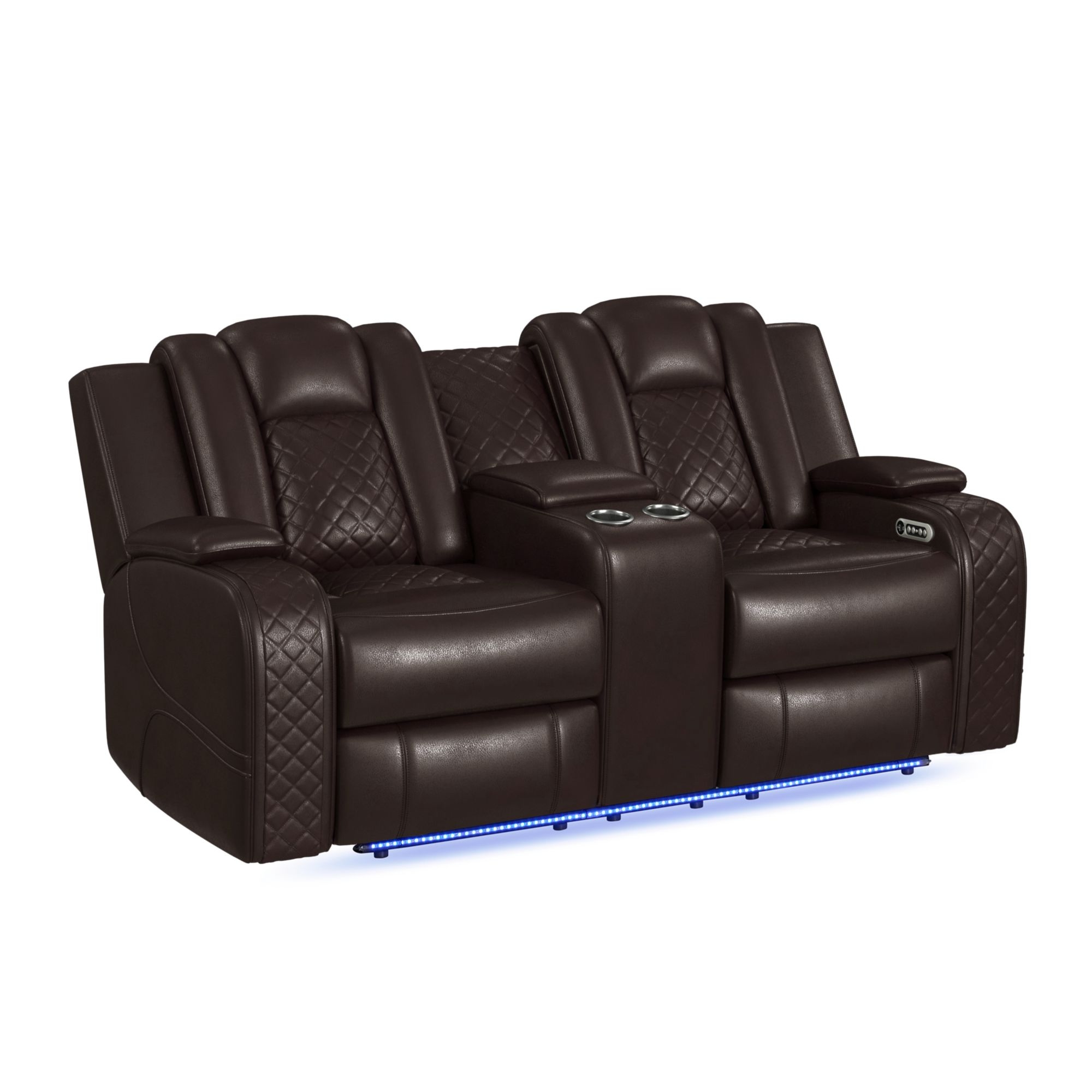 Carlo Power Loveseat Power Headrest LED in B