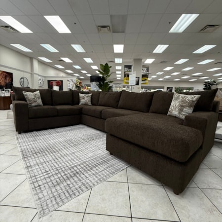 RAF CHAISE 3PC SECTIONAL Carson Chocolate