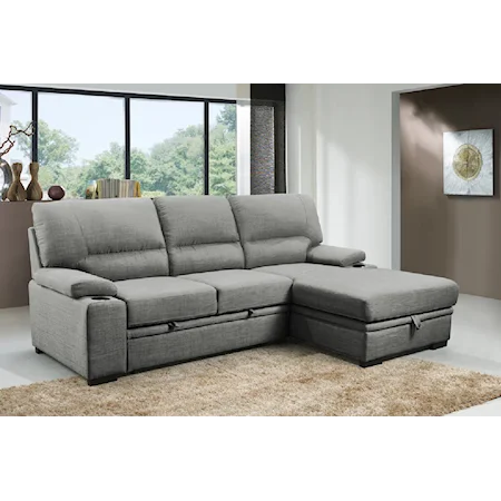 Guiseppe Sleeper Sectional With Storage