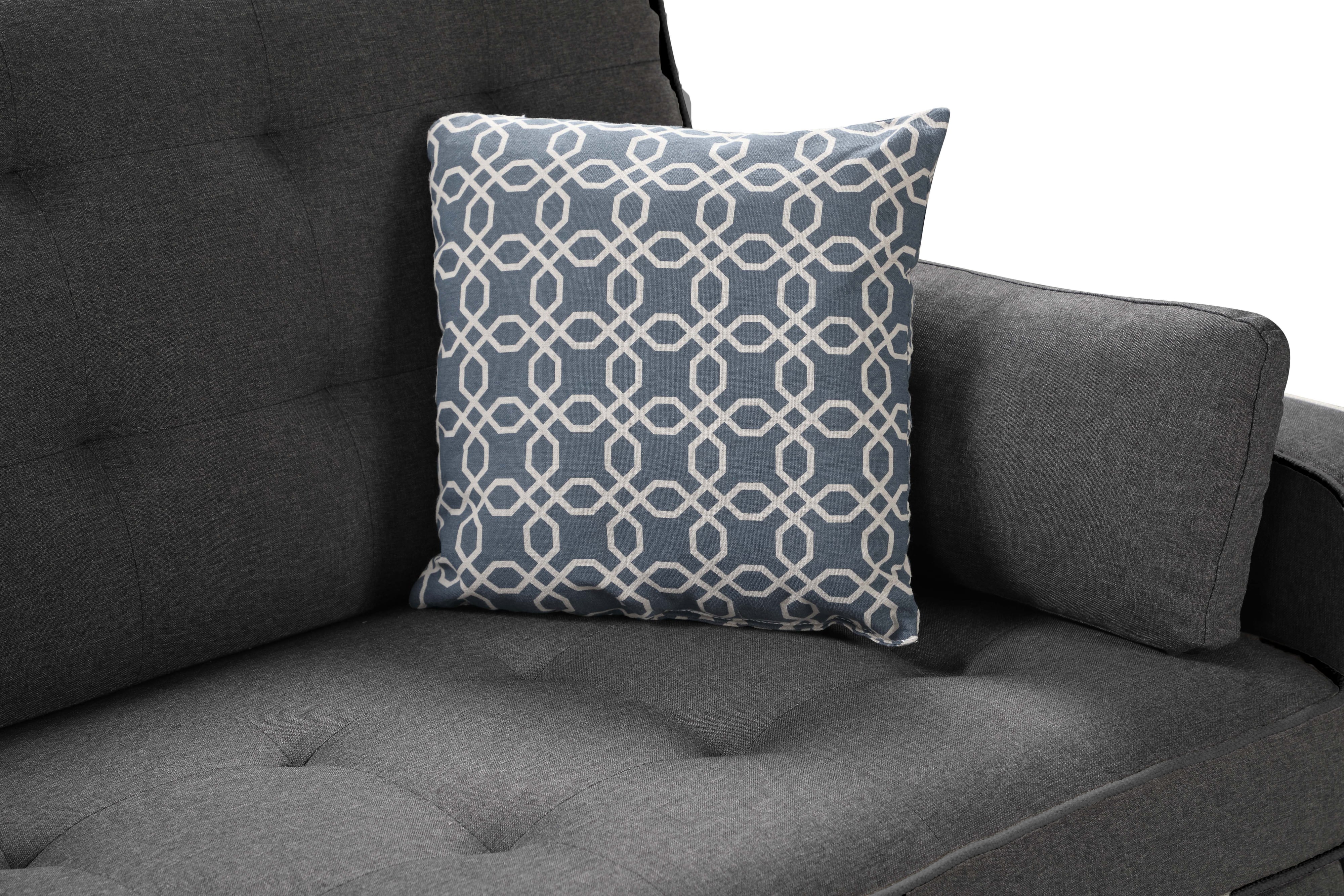 Modern Gray Fabric Sleeper Sofa