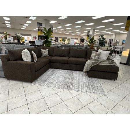 RAF CHAISE 3PC SECTIONAL Carson Chocolate