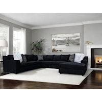 CASHMERE RAF CHAISE Sinbad Black Sectional