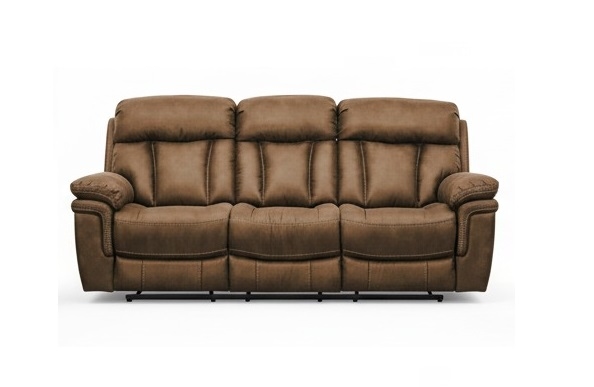 Dual Reclining Sofa Brown