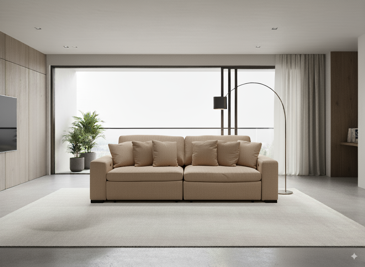 EZ Slide Power Sofa Camden Otter StainAway