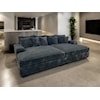 Phoenix Custom Furniture Biggie BIGGIE Double Chaise Mondo Gun Metal