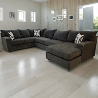 RAF CHAISE 3PC SECTIONAL OLYMPUS CHARCOAL SVELTE CHARCOAL