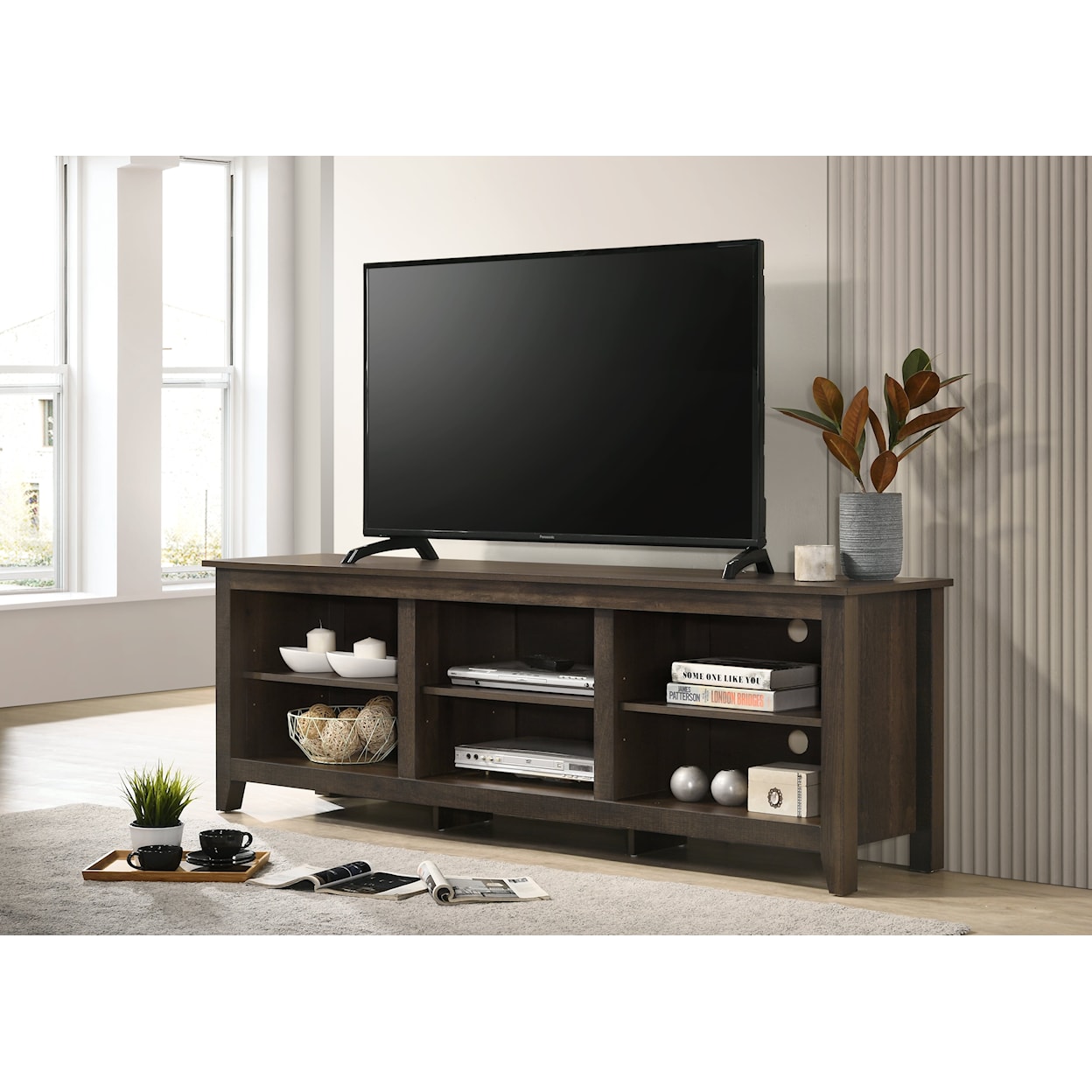 Exclusive Benito Dark Dusty Brown 70" Wide TV Stand