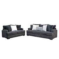 Owen Sofa and Loveseat Tweed Gunmetal Mondo GunMetal