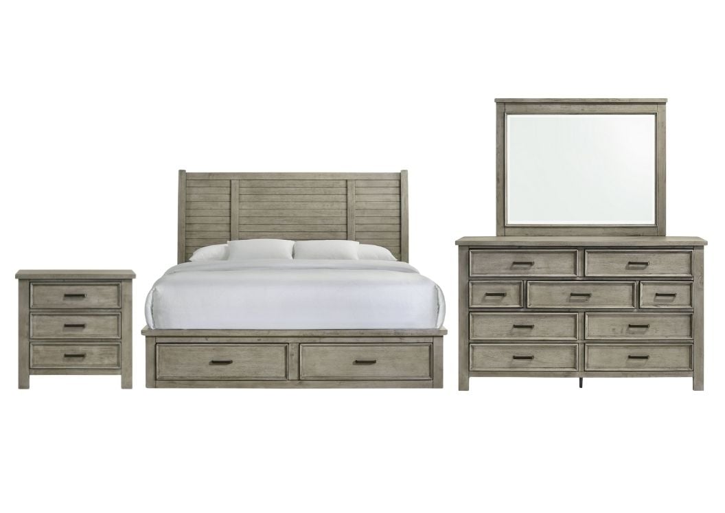 Sullivan Queen Storage 4PC Bedroom Set in Dr