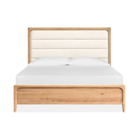 Upholstered King Panel Bed