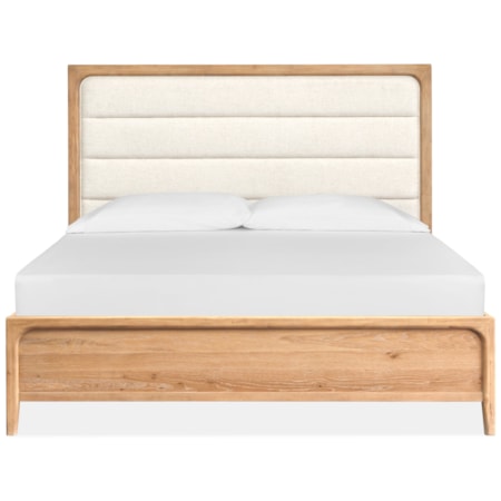 Upholstered King Panel Bed