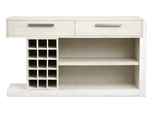 Contemporary 2-Drawer Sideboard with Wine Storage