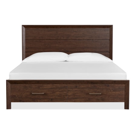 Queen Panel Storage Bed