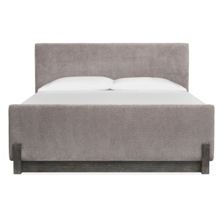 King Upholstered Panel Bed
