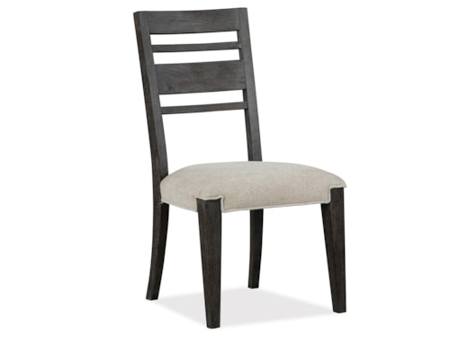 Transitional Dining Side Chair with Upholstered Seat