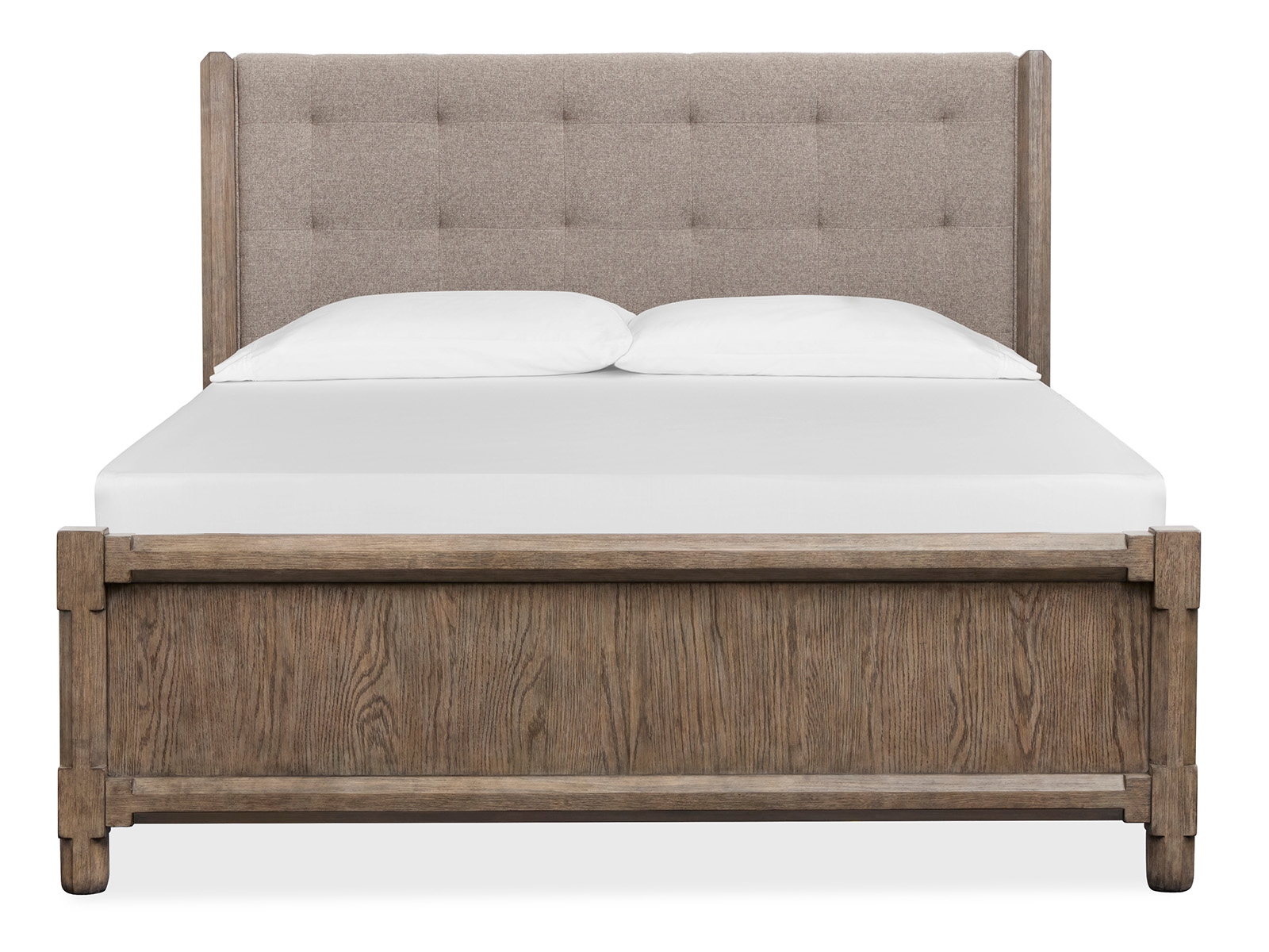 Upholstered King Panel Bed