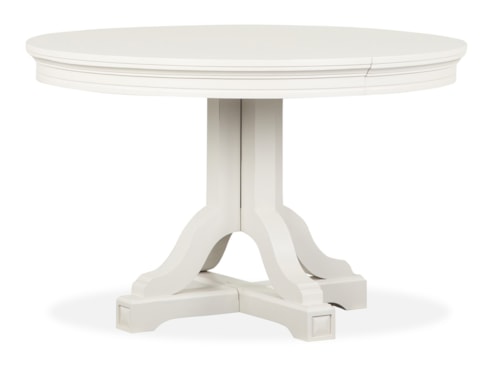 Farmhouse 48" Round Dining Table with Leaf Insert