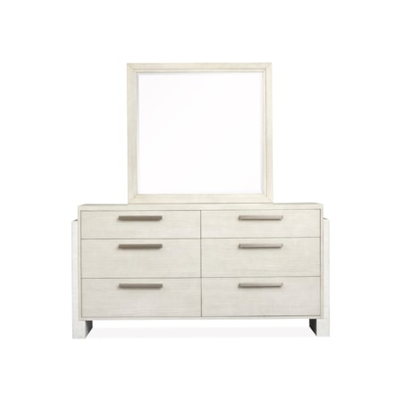 Dresser and Mirror Set
