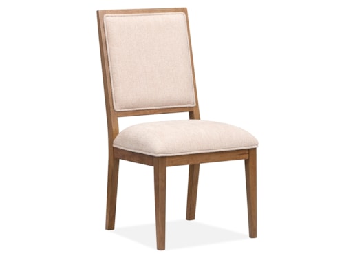 Transitional Dining Side Chair with Upholstered Seat and Back