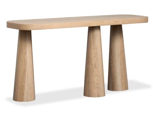 Contemporary Rectangular Sofa Table with Rounded Corners