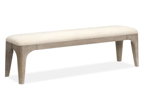 Mid-Century Modern Bench with Upholstered Seat