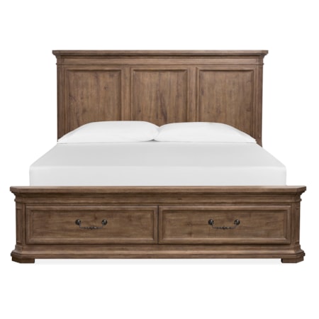 Queen Panel Storage Bed