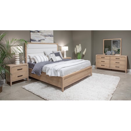 Double Drawer Dresser with Landscape Mirror