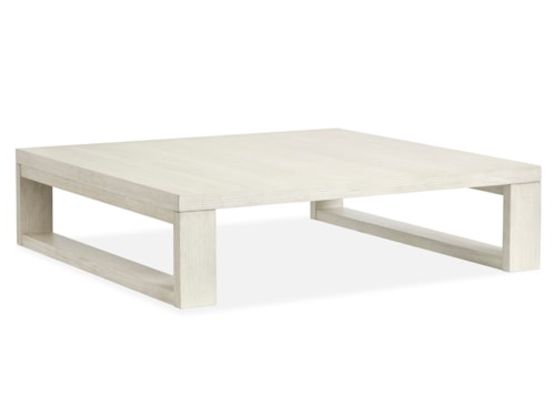 Transitional Large Square Cocktail Table