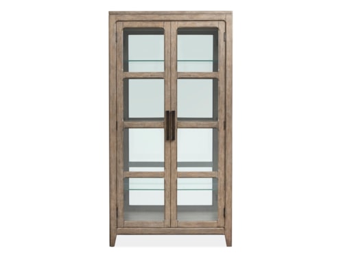 Transitional Display Cabinet with Integrated LED Lighting